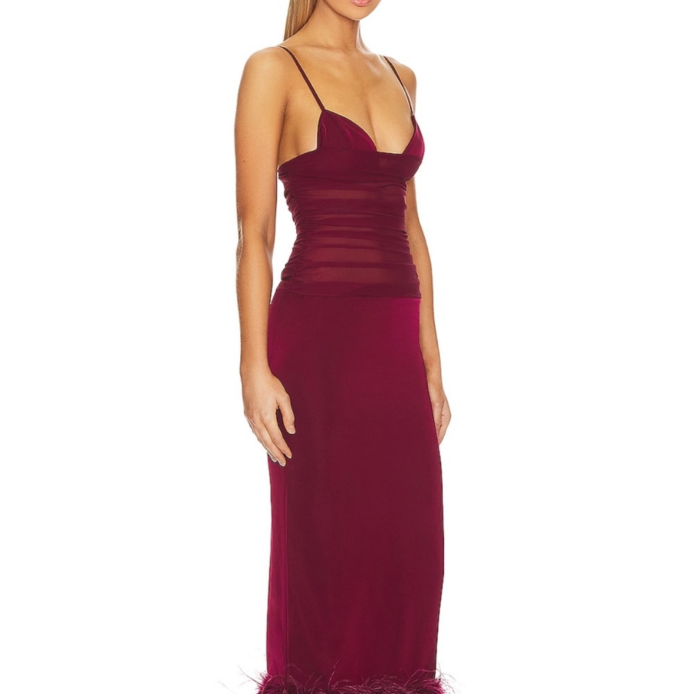 NBD Backless Burgundy Dress - Picture 2 of 3